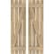 Ekena Millwork Americraft 4-Board (2 Batten) Wood Spaced Board-n-Batten Shutters w/ Z-Bar, ARW102SB415X77UNH, PR ARW102SB415X77UNH - alternate 1